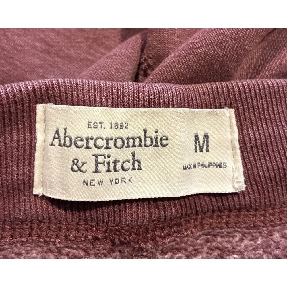 Vintage Abercrombie & Fitch Maroon Sweatpants men's Sz M Raw Hem Y2K